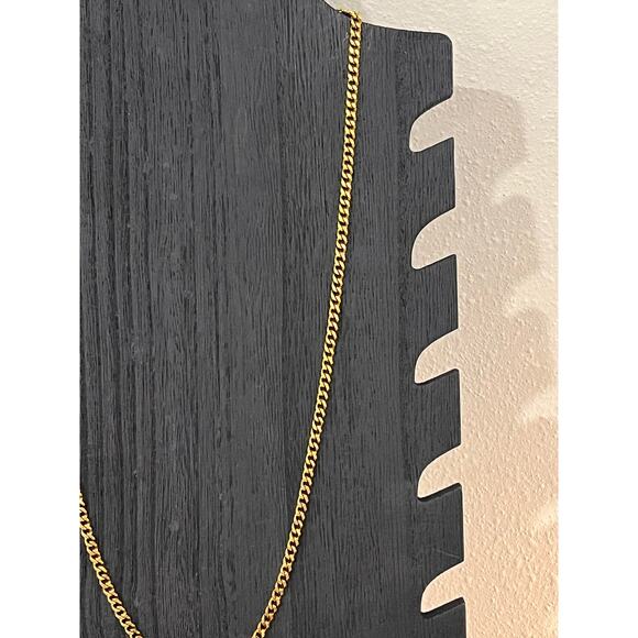 JSTYLE Gold Stainless Steel Curb Chain Necklace Unisex Jewelry - Picture 3 of 5